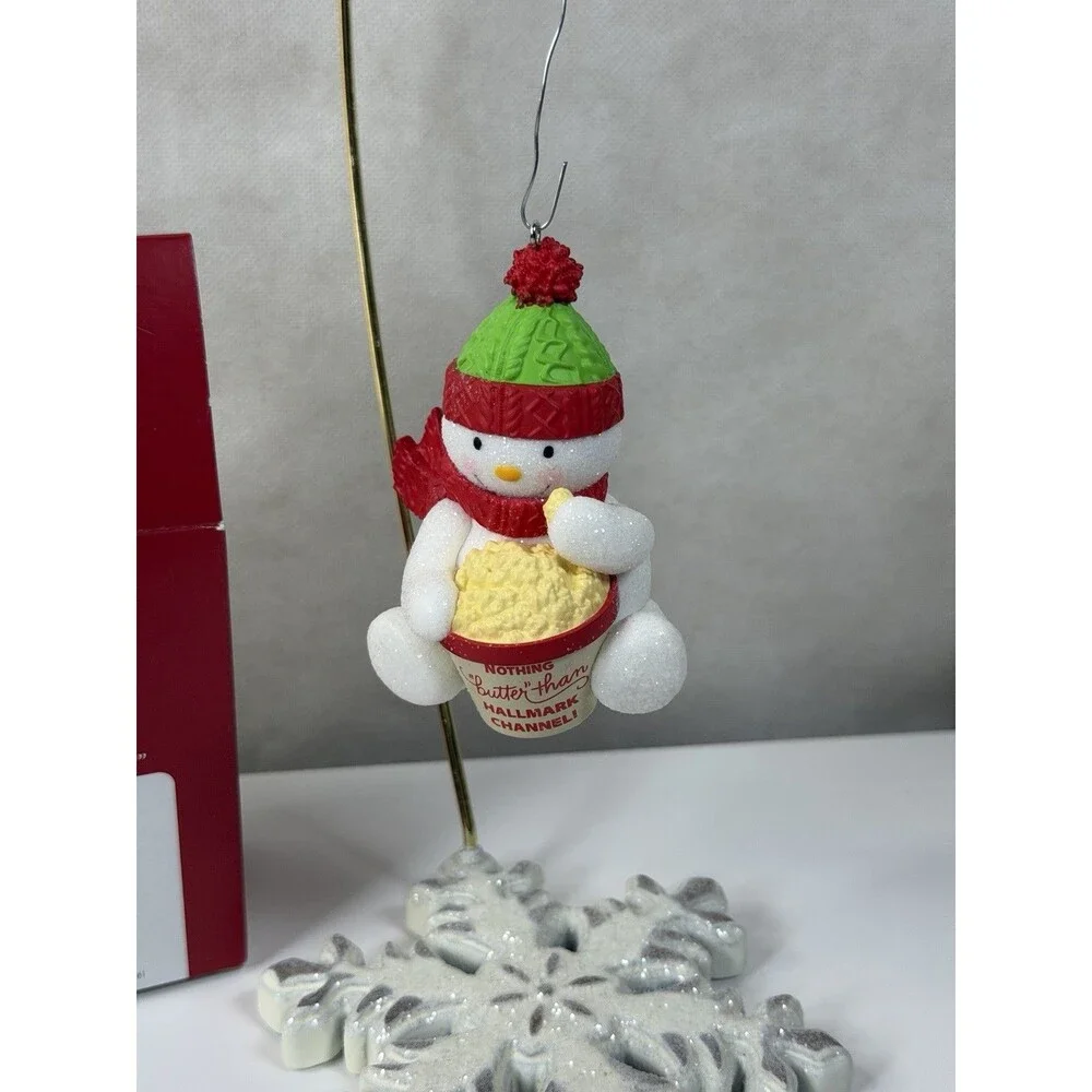 Hallmark Nothing Butter Than Hallmark Channel Snowman Popcorn Keepsake Ornament